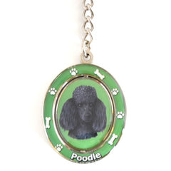 Poodle (Black) Spinning Key Chain