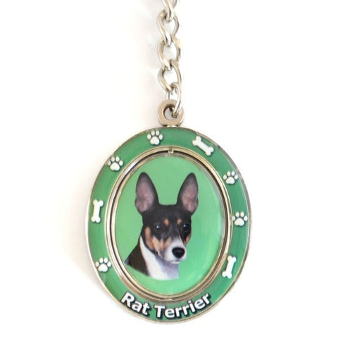 Rat Terrier Spinning Key Chain