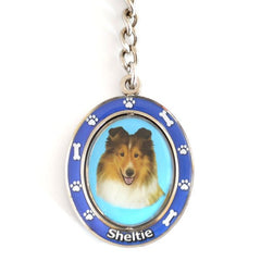 Shetland Sheepdog (Sheltie) Spinning Key Chain