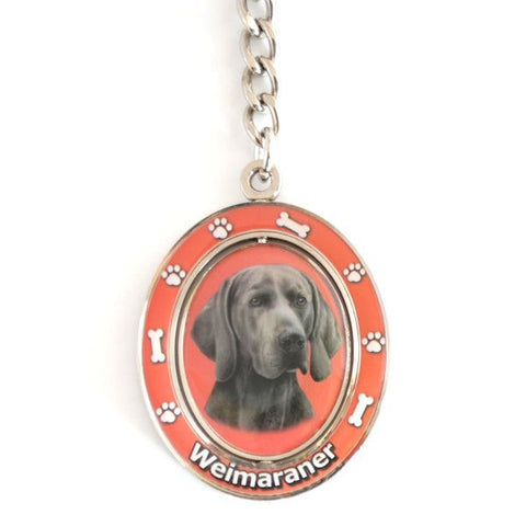 Weimaraner Spinning Key Chain