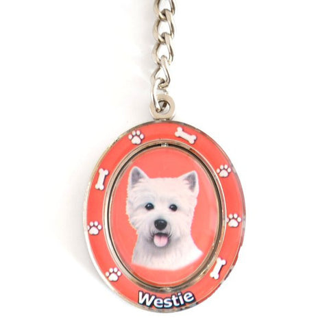 West Highland Terrier (Westie) Spinning Key Chain