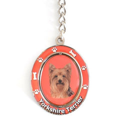 Yorkshire Terrier (Yorkie) Spinning Key Chain