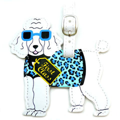Poodle Luggage Tag