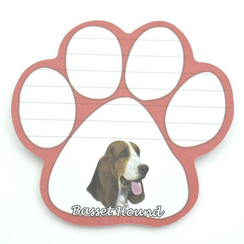 Basset Hound Magnetic Notepad