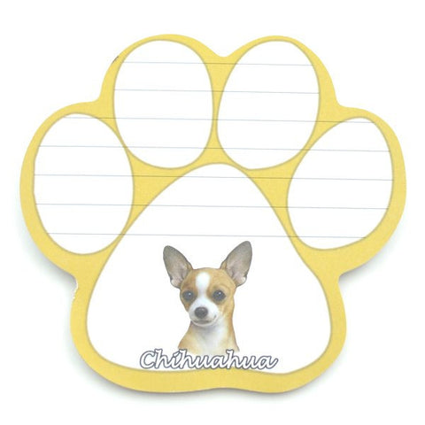 Chihuahua (Tan and White) Magnetic Notepad