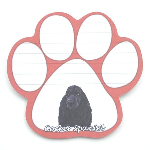 Cocker Spaniel (Black) Magnetic Notepad