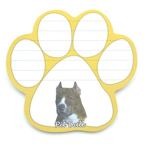 Pit Bull (Brindle and White) Magnetic Notepad