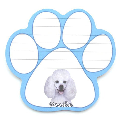 Poodle (White) Magnetic Notepad