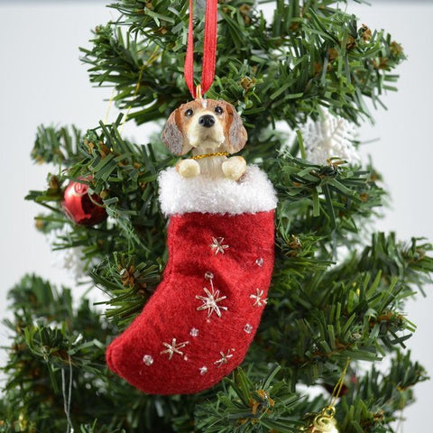 Beagle Stocking Christmas Ornament