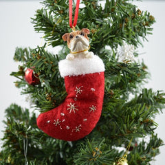 Black Cat Stocking Christmas Ornament