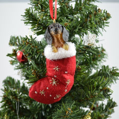 Dachshund (Black) Stocking Christmas Ornament