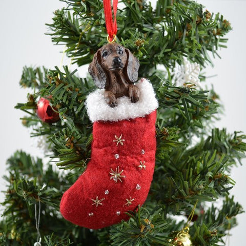 Dachshund (Red) Stocking Christmas Ornament