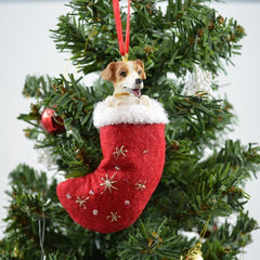 Jack Russell Stocking Christmas Ornament