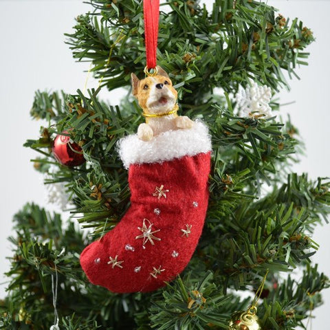 Pit Bull Stocking Christmas Ornament