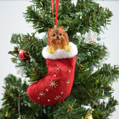 Pomeranian Stocking Christmas Ornament