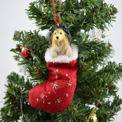 Shetland Sheepdog (Sheltie) Stocking Christmas Ornament