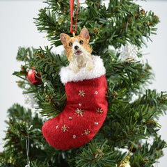Welsh Corgi Stocking Christmas Ornament