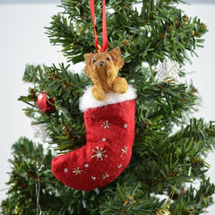 Yorkshire Terrier (Puppy Cut) Stocking Christmas Ornament