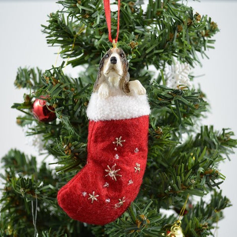 Basset Hound Stocking Christmas Ornament
