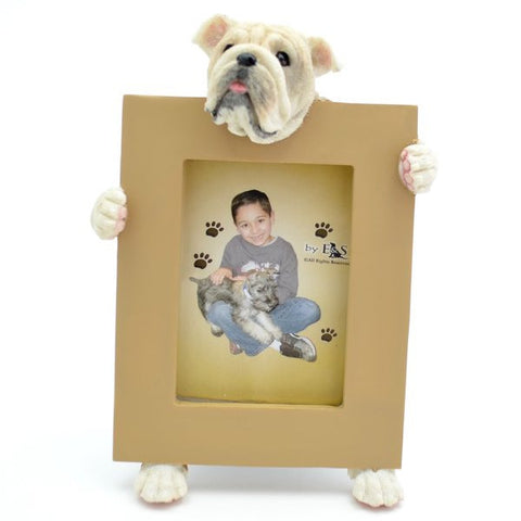 Bulldog (White) Picture Frame