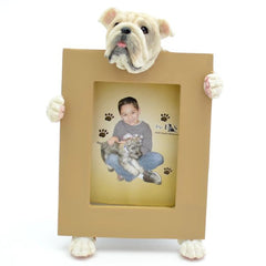 Bulldog (White) Picture Frame