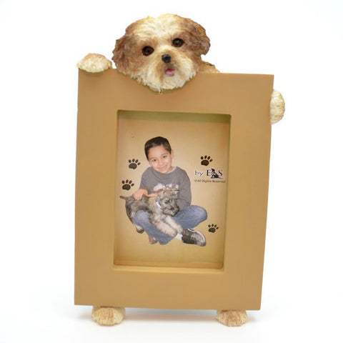 Shih Tzu (Tan and White Puppy Cut) Picture Frame