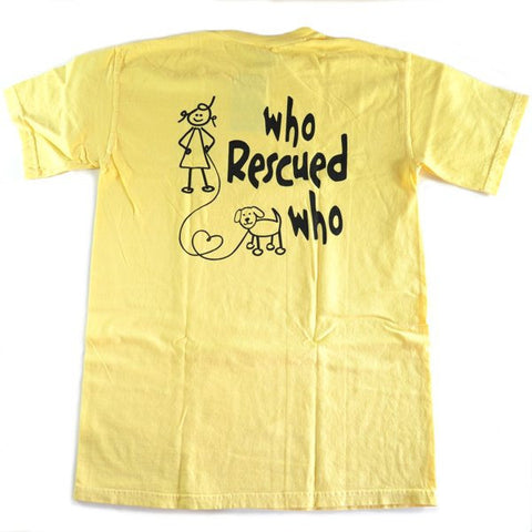 Who Rescued Who Printed T-Shirt