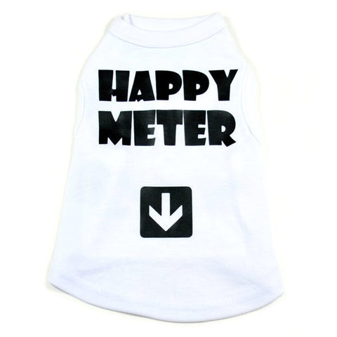 Happy Meter Printed Dog T-Shirt