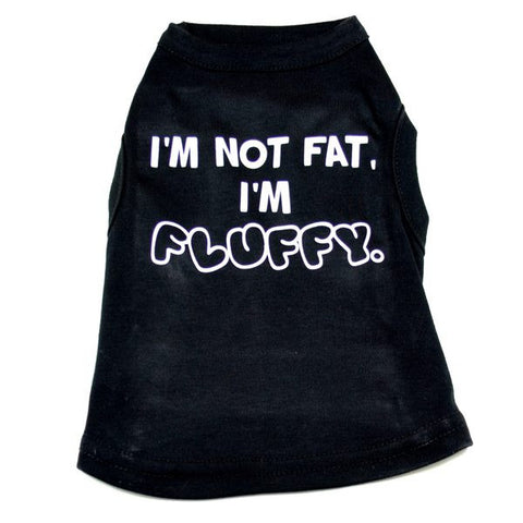 I'm Not Fat. I'm Fluffy Printed Dog T-Shirt