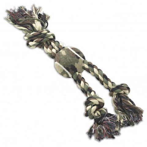 Camo Knotted Rope with Tennis Ball