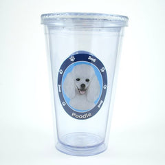 Poodle (White) Double Wall Tumbler