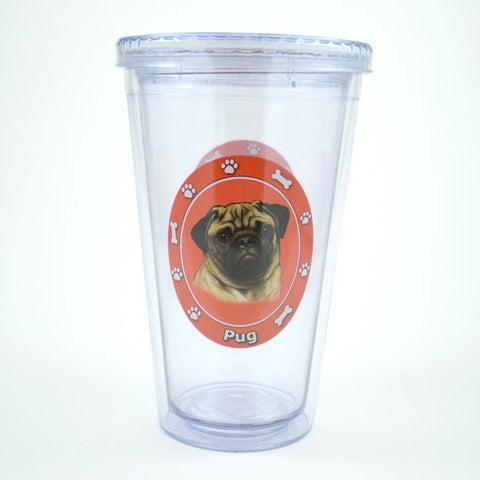 Pug Double Wall Tumbler