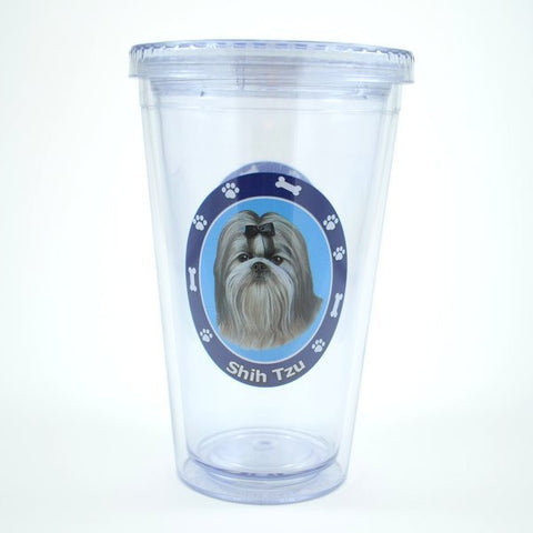 Shih Tzu (Black and White) Double Wall Tumbler