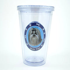 Shih Tzu (Black and White) Double Wall Tumbler